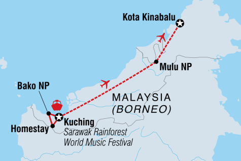Sarawak Rainforest World Music Festival - Tour Map