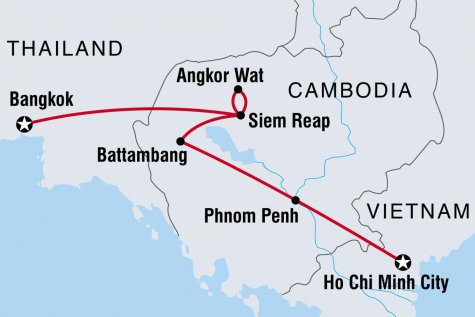 Cambodian Traveller - Tour Map