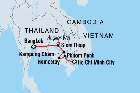 Essential Cambodia - Tour Map