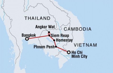 Cambodia Express - Tour Map