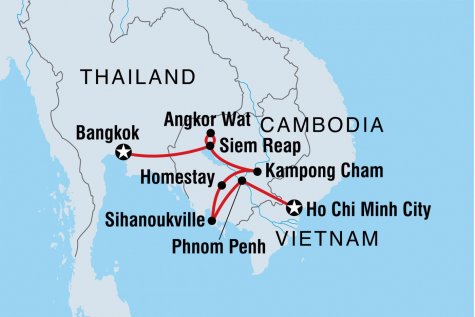 Cambodia Discovery - Tour Map