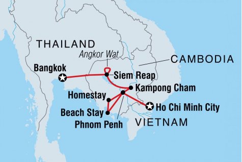 Real Cambodia - Tour Map