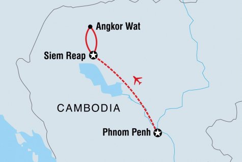 Classic Cambodia - Tour Map