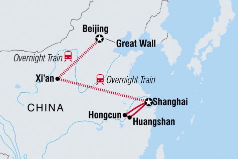 North China Getaway - Tour Map