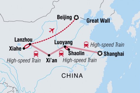 Explore China - Tour Map