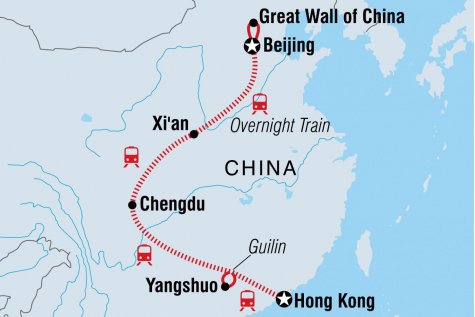 Real China - Tour Map