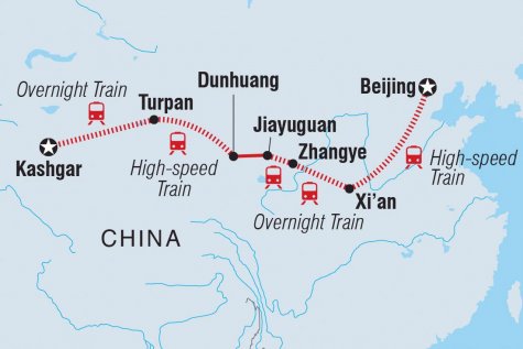 China's Silk Road - Tour Map