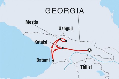 Georgia Adventure - Tour Map
