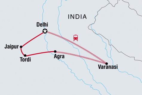 Indian Getaway - Tour Map