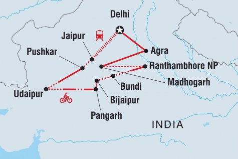 Cycle Rajasthan - Tour Map