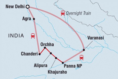 Unforgettable India - Tour Map