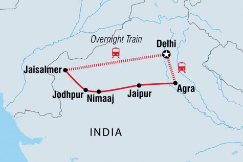 India: Women's Expedition - Tour Map
