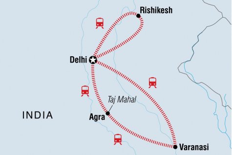 Essential India - Tour Map