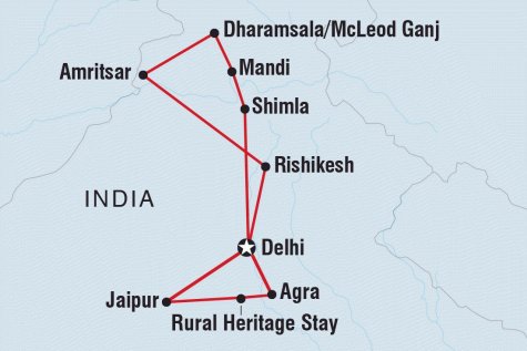 Best of India - Tour Map