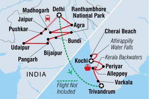 Cycle India - Tour Map