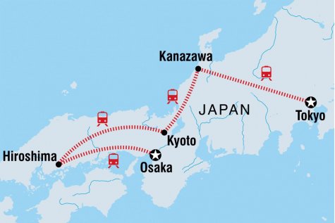 Essential Japan - Tour Map