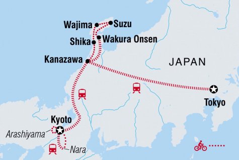 Cycle Japan - Tour Map