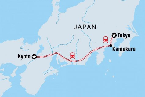 Japan Highlights - Tour Map