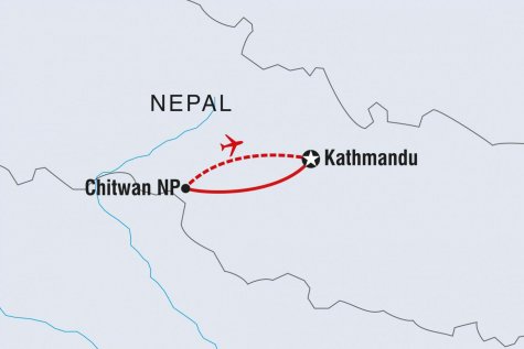 Chitwan National Park Extension - Tour Map
