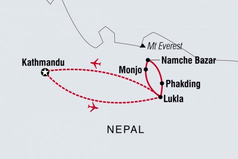 Everest Teahouse Trek - Tour Map