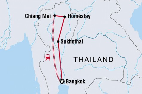 Explore Northern Thailand - Tour Map