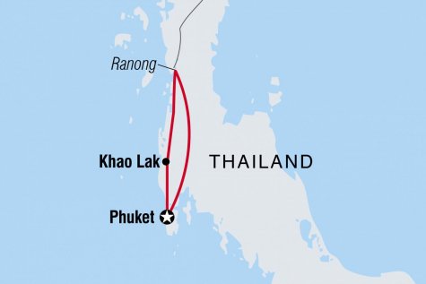 Explore Southern Thailand - Tour Map