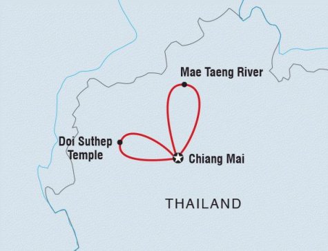 Chiang Mai Adventure - Tour Map
