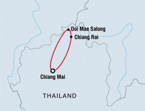 Chiang Mai & Golden Triangle - Tour Map