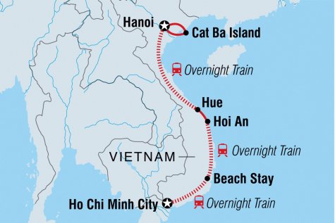 Essential Vietnam - Tour Map