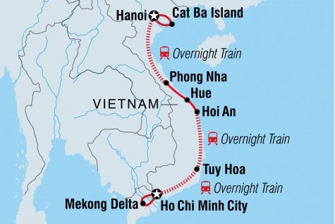 Real Vietnam - Tour Map