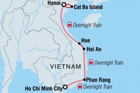 Explore Vietnam - Tour Map