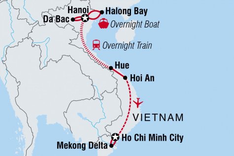 Scenic Vietnam - Tour Map