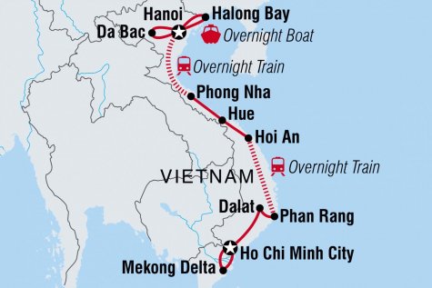Best of Vietnam - Tour Map