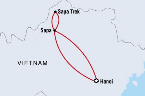 Sapa Adventure - Tour Map