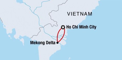 Mekong Delta Farmstay - Tour Map