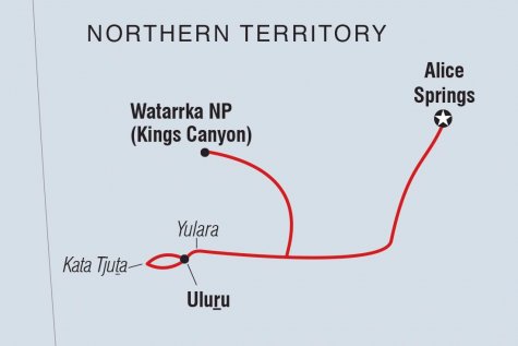 Uluru Adventure - Tour Map