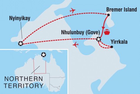 Australia Expedition: Journey into East Arnhem Land - Tour Map