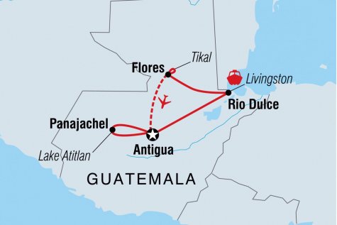 Guatemala Experience - Tour Map