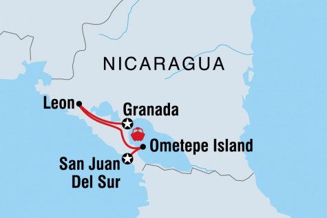 Best of Nicaragua - Tour Map