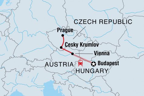Highlights of Central Europe - Tour Map