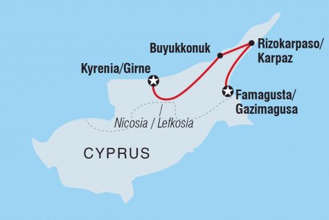 Northern Cyprus - Tour Map