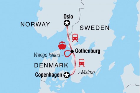 A Taste of Scandinavia - Tour Map