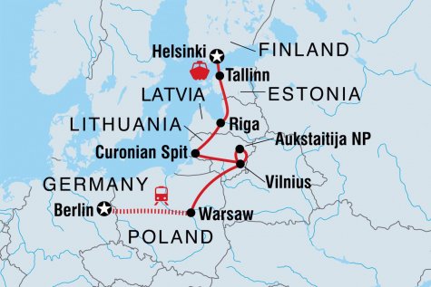 Baltic Experience - Tour Map