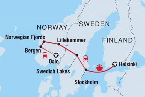 Scandinavia Explorer - Tour Map