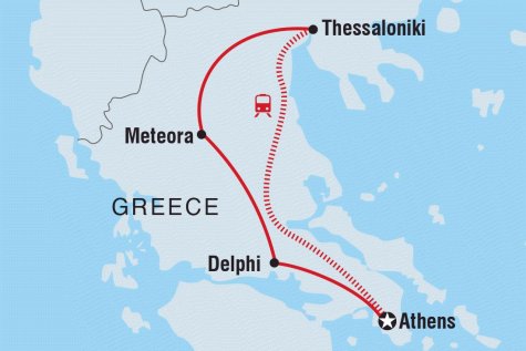 Mainland Greece Discovery - Tour Map