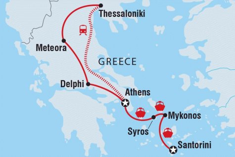 Best of Greece - Tour Map