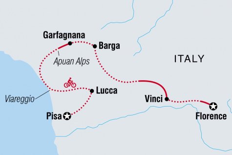 Cycle Tuscany - Tour Map