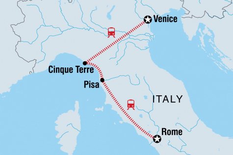 Northern Italy Family Holiday - Tour Map