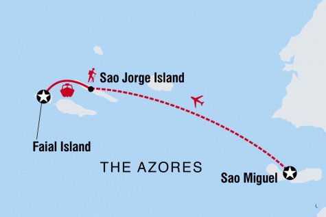Highlights of the Azores - Tour Map