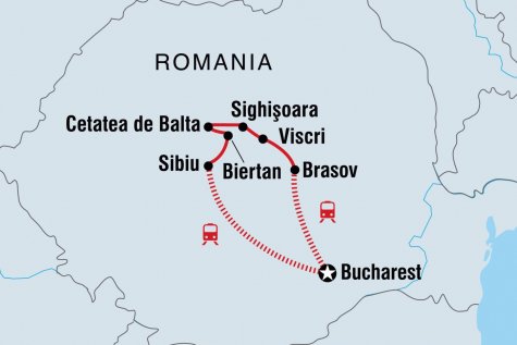Halloween in Transylvania - Tour Map